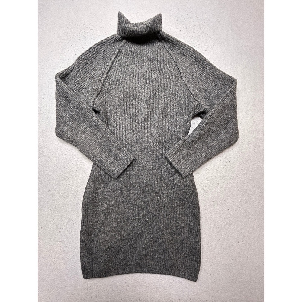 H&M Sweater Dress Wool Blend Grey Medium Women